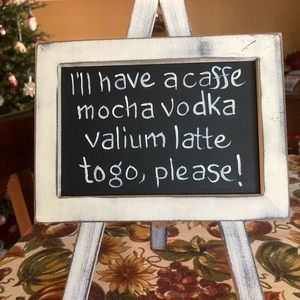 Caffe Mocha Latte Easel Decor
